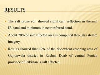 ASSESSMENT OF SOIL SALINITY USING REMOTE SENSING | PPTX