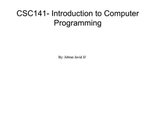Introduction To Programming | PPT