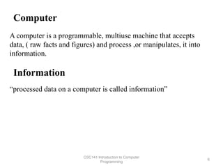 Introduction To Programming | PPT