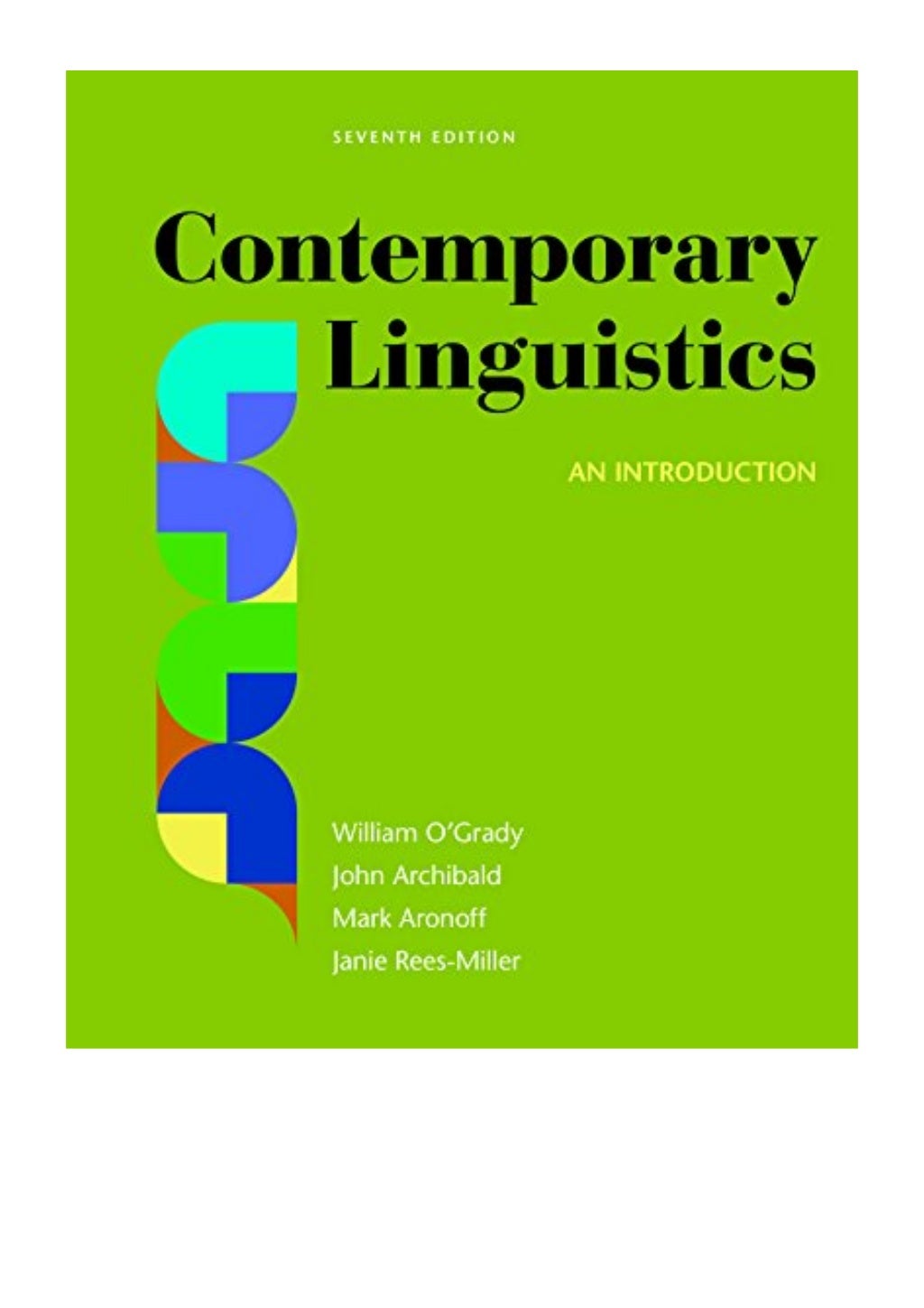 Contemporary Linguistics William O