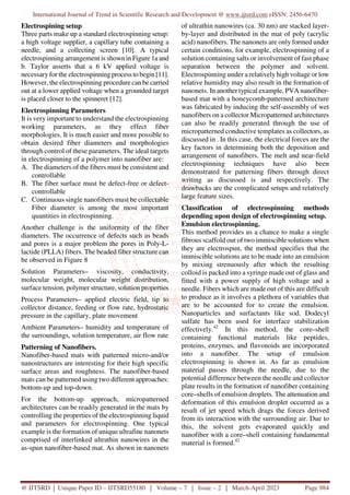 Electrospinning of Nanofibers and their Applications | PDF