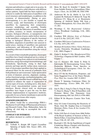 Electrospinning of Nanofibers and their Applications | PDF
