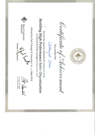 Certificate of achievement 
