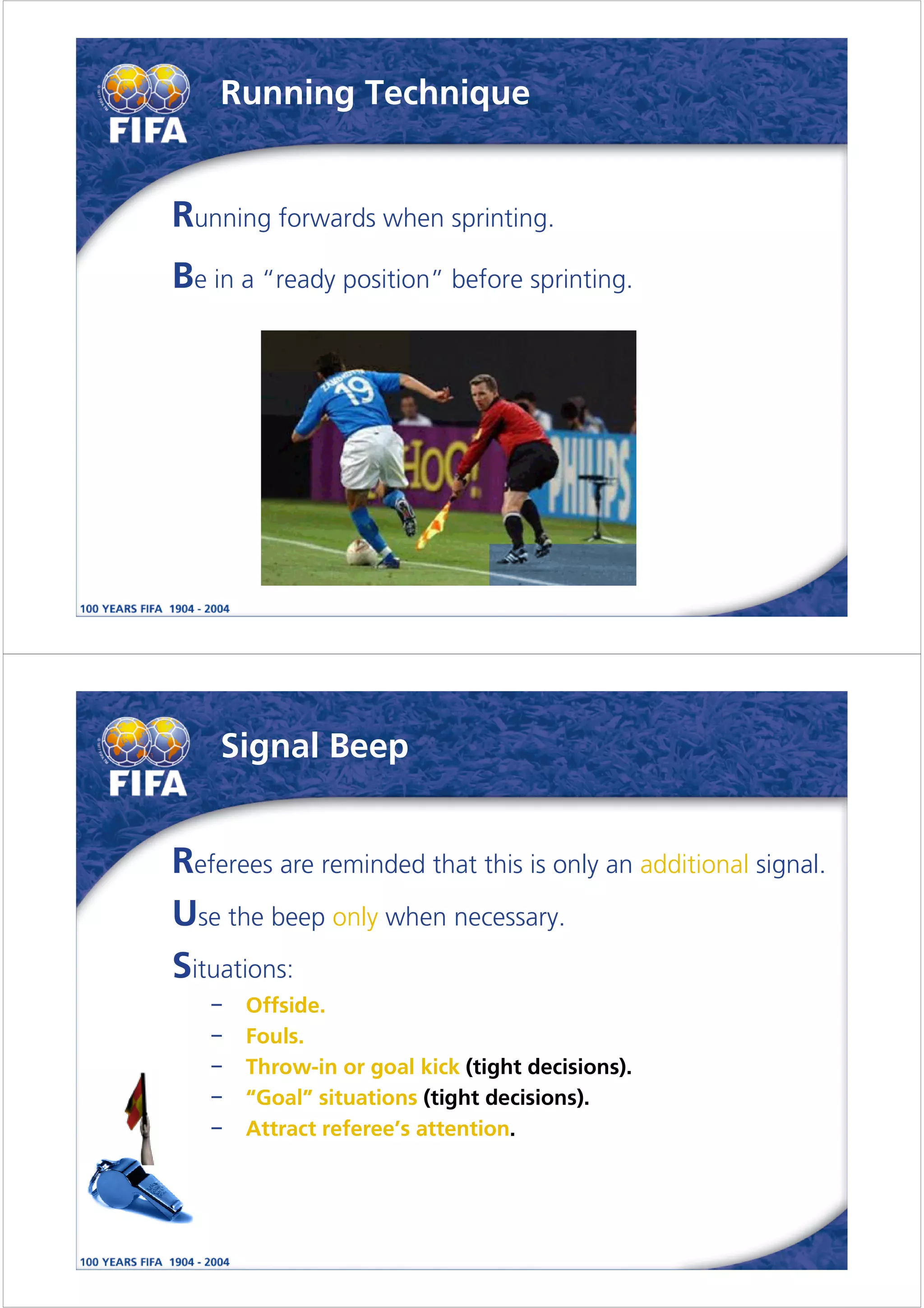 Guidelines for Assistant Referees