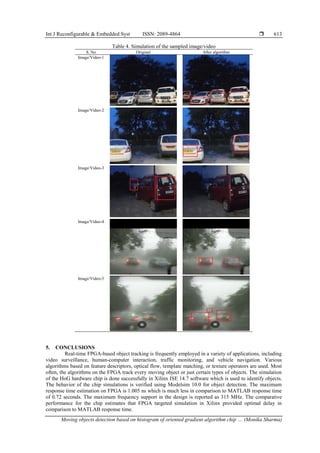 Moving objects detection based on histogram of oriented gradient ...