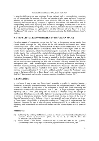 Resolving Maritime Disputes Timorleste S Maritime Diplomacy Pdf