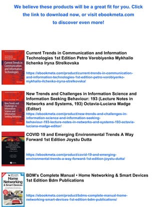 Information Centric Networks ICN Architecture Current Trends Dutta ...