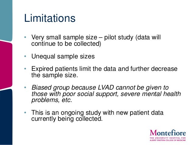 outcomes of left ventricular assist device implantation stratifiedby small sample size problem