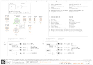 1                                                 2                                                                   3                                             4                         5                             6                               7                                   8                                9

                            Gerät                                                                 Stecker
                                                                                                                                                                                                              A 1   Elektr. Steuergeraet EST                                 Electronic Control Unit ECU
                                                                                                                                                                                                              A 2   Fahrschalter                                             Shift lever
                                                                                                                                                                                                              A45   Fahrzschalter (Drehteil)                                 Shift lever (Turnpart)
                                A ..                                                                                                                                                                          A 4   Kupplungssteller mit Sensorik                            Clutch actuator with Clutch position sensor
                                                                                                                                                                                                              A 5   Display                                                  Display
                                                                                                                                                                                                              A11   Drehzahlgeber Abtrieb                                    Sensor Output Speed


                                                                                                                                                                                                              A21   Diagnoseschnittstelle nach DIN ISO 9141                  Diagnostic Interface DIN ISO 9141
                           Dargestellte Polbider:                                                                                                                                                             A23   Fahrzeug CAN-Schnittstelle                               CAN Vehicle Interface
                                                                                                                                                                                                              A50   E-Modul                                                  E-Modul
                           Sicht auf Gegenstecker des Gerätes

    POLBILD                                Polbild zu A1
    zu A50a                                                                                                 POLBILD                   POLBILD                    POLBILD            POLBILD
                                               X1A/X1B                                                                                                                                                        F 1   Sicherung 10A (Kl.30)                                    Fuse 10A
                                                                                                            zu A2a                    zu A2b                     zu A5              zu A21                    F 2   Sicherung 10A (Kl.15)                                    Fuse 10A
    3 6 9 12 15 18
    2 5 8 11 14 17                                                                                           3 6 9 12 15                    3 6 9                  8   7               6   3
    1       4 7 10 13 16                                           1         2                                                              2 5 8                  6   5               5   2
                                                          3                           5                      2 5 8 11 14
                                                                                                                                                                   4   3                                      H 9   Warnsummer                                               Buzzer
                                                                                                              1   4 7 10 13                 1   4 7                                    4   1
                                                     6                  4                 9                                                                        2   1                                      E11   PTO 1 Relais                                             PTO 1 relay
                                                              7                   8
    JPT 3-reihig                                    10                  12                14                                                                                                                  E12   PTO 2   Relais                                           PTO 2 relay
                                                              11                 13
       18-pin                                       15                  16                17                JPT 3-reihig              JPT 3-reihig              AMP JPT             AMP M-N-L                 E13   Rückfahrscheinwerfer                                     Reversing Light
                                                             18 19 20                                          15-pin                     9-pin                  8-pin                 6-pin                  E17   Anlasssperrrelais                                        Relais starter interlock
                                                                                                                                                                                                              S 2   Schalter Kick down                                       Switch kick down
                                                                                                                                                                                                              S 4   Schalter Nebenabtrieb 1                                  Switch PTO 1
    POLBILD                                                   Kostal                           Abhängig von                                                                                                   S 5   SchalterNebenabtrieb 1 Rückmeldung                       Switch PTO 1 Acknowledge
    zu A50b                                                   20-pin                                                                  POLBILD                                                                 S 8   Tuerschalter                                             Door Switch
                                                                                               Getriebesteller
                                                                                               variante                               zu A45                                                                  S12   Schalter Neutral                                         Switch neutral
        3 6 9 12 15                                                                            dependent by                                                                                                   S13   Schalter Nebenabtrieb 2                                  Switch PTO 2
                                                                                                                                            9 6 3
        2 5 8 11 14                                                                            gearmodel                                                                                                      S14   SchalterNebenabtrieb 2 Rückmeldung                       Switch PTO 2 Acknowledge
        1    4 7 10 13                                                                                                                      8 5 2
                                                    3         2         1
                                                                                                                                            7 4   1
                                               7         6         5         4
                                                                                                                                                                                                              Y14   MV   Kuppl.   schliessen schnell (Entlueften)            Sol.     Valve    Clutch       Engage Fast
    JPT 3-reihig                          11        10                  9             8
                                                                                                                                                                                                              Y15   MV   Kuppl.   schliessen langsam (Entlueften)            Sol.     Valve    Clutch       Engage Slow
       15-pin                                  15        14        13        12                                                       JPT 3-reihig                                                            Y16   MV   Kuppl.   oeffnen schnell (Belueften)                Sol.     Valve    Clutch       Disengage Fast
                                                    18        17        16                                                                9-pin
                                                                                                                                                                                                              Y17   MV   Kuppl.   oeffnen langsam (Belueften)                Sol.     Valve    Clutch       Disengage Slow


                                          Kostal Kuppl.
                                              18-pin




                         Getriebestellerelektronik                                             Transmission ECU                                                                                       Getriebestellerelektronik         Transmission ECU
                         konfiguriert                                                          CAN end-user                                                                                           konfiguriert                      CAN mid-user
                         als CAN-Bus-Endteilnehmer                                                                                                                                                    als CAN-Bus-Mittelteilnehmer


*                                                                                                                                                                                               *
                                                                                                       8    CANF1-H                                   CAN-H                                                                                8      CANF1-H                 CAN-H      (ECU A)
                           CAN-H                                                                                                                                                                A23
A23                                                                                                    14   CANF1-H+                                  frei/ spare                                         CAN-H                            14     CANF1-H+                CAN-H      (ECU B)
                                 Busabschluß-
                                 widerstand/
                                                                             120
                                                                                                                                                      Fahrzeug-
                                                                                                                                                                                                               Busabschluß-   120                                                      Fahrzeug-
                                                                             Ohm                                                                                                                               widerstand/    Ohm
                                 terminating
                                                                                                       15   CANF1-T                                   verkabelung/                                             terminating
                                                                                                                                                                                                                                                  CANF1-T          frei/ spare
                                                                                                                                                                                                                                                                                       verkabelung/
                                 resistor                                                                                                                                                                      resistor                    15
                                                                                                                                                      vehicle harness                                                                                                                  vehicle harness
                                                                                                       13    CANF1-L+                                                                                                                      12     CANF1-L                 CAN-L      (ECU A)
                           CAN-L                                                                       12    CANF1-L                                  CAN-L                                               CAN-L                            13     CANF1-L+                CAN-L+ (ECU B)

                                                                                                       18   VMHF1                                     HF-ground optional                                                                   18     VMHF1                   HF-ground optional
                              HF-ground                                                                19   VMHF2                                     HF-ground optional                                    HF-ground                      19     VMHF2                   HF-ground optional




        Computer-Zeichnung         Diese Zeichnung darf weder kopiert, noch dritten Personen ohne unsere Erlaubnis mitgeteilt werden. Diese Konstruktion ist unser Eigentum.
                                                                                                                                                                                                                                                 Ähnl. Zeichnung     Similar Draw.                                           ZF Friedrichshafen AG
        Original                   This drawing may not be copied or disclosed to third persons without permission of ZF. We are the owner of this design.
        nicht verändern                                                                                             Techn. Information     Technical Information                                                                                Benennung / Description                    Zeichnungs-Nr. Drawing-No.        Ind.   Blatt    von   DIN
                                    -                  -        -            Bearbeit. Drawn  06-06-20 Mollnau
        Computer drawing.                                                                                                                                                                                                                                                                                                           Sheet    of
        Do not modify              Ind.        Anz. Nummer                                     Datum        Name                  Konstr.       Design        05-04-07     Naulin
                                                                                                                                                                                       AS 2 Standart LKW                                        Stromlaufplan
        original copy
                                                Änderungen / Modifications                                                                                                                                                                      Circuit Diagram                                6029.713.163__                        2       2     2
 
