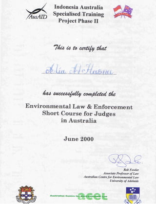 SERTIFIKAT ENVIRONMENTAL LAW-2000