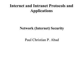 Internet and Intranet Protocols and Applications ,[object Object],[object Object]