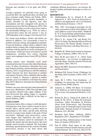 Preservative Paper A Review Study on Different Types of Food Preservatives and their ...