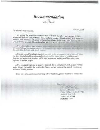 letter recommendation crit pd murphy 2005