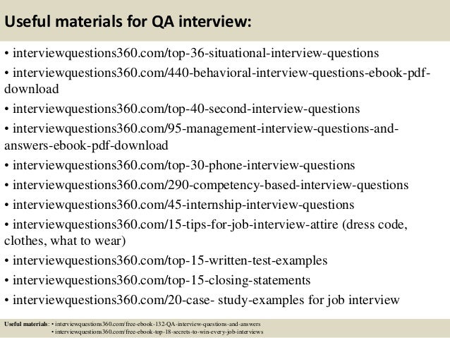 132 qa interview questions and answers pdf qa interview questions