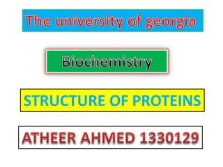 structure of proteins | PPTX