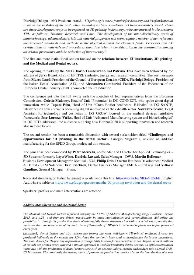 1 Event 3D Printing Dental Press release AFTER EVENT 10 dec Br…