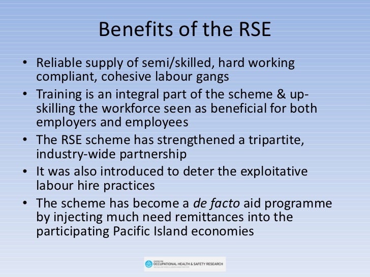 OHS of Samoan Workers on the Recognised Seasonal Employer Scheme