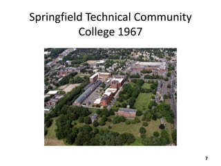 Springfield Technical Community
          College 1967




                                  7
 