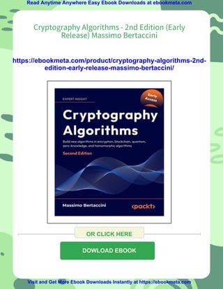 Cryptography Algorithms - 2nd Edition (Early Release) Massimo ...