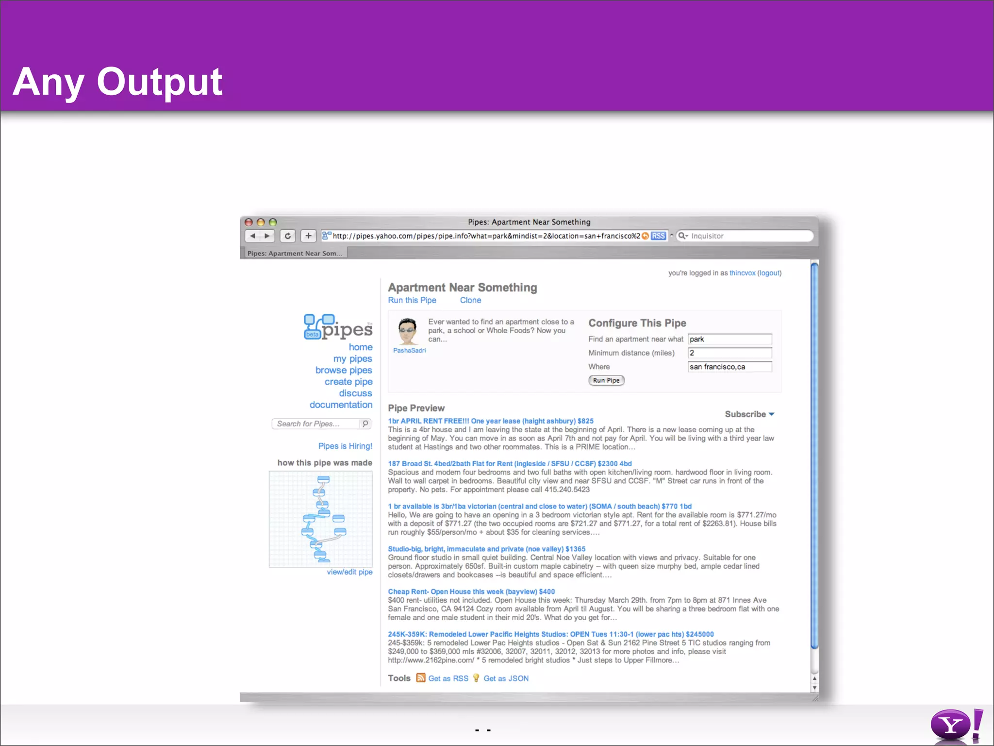 Yahoo Pipes Middleware In The Cloud