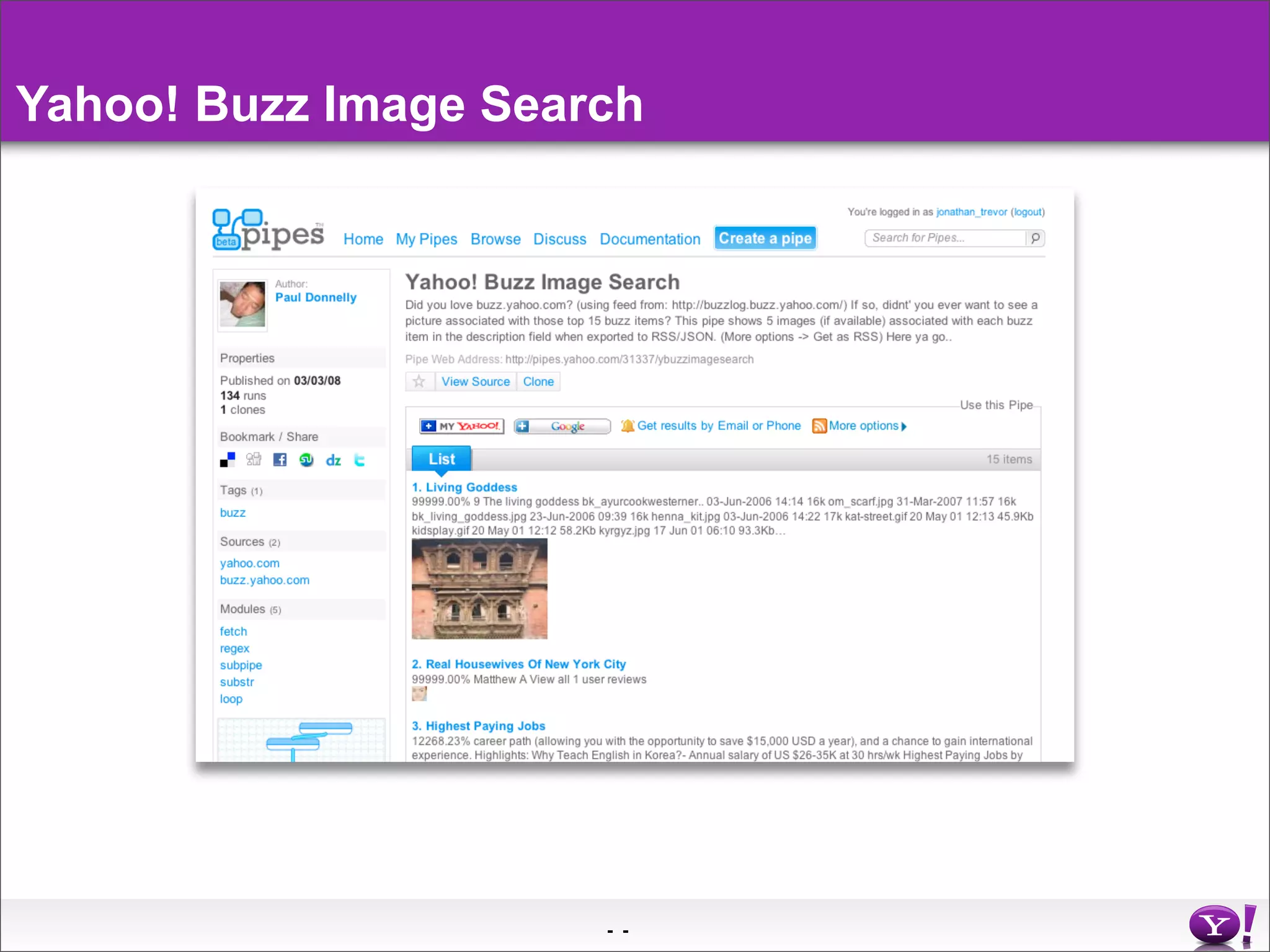 Yahoo Pipes Middleware In The Cloud