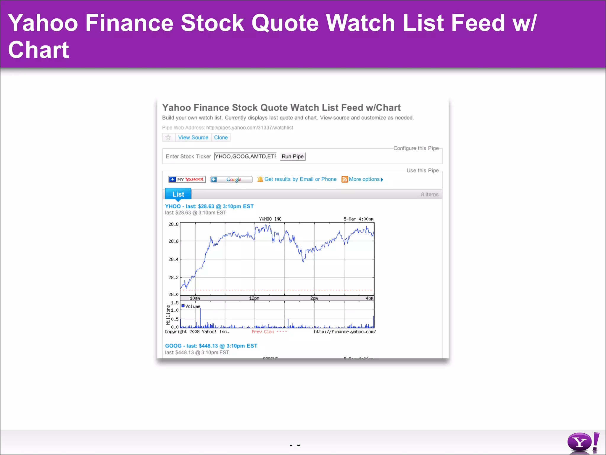 Yahoo Pipes Middleware In The Cloud