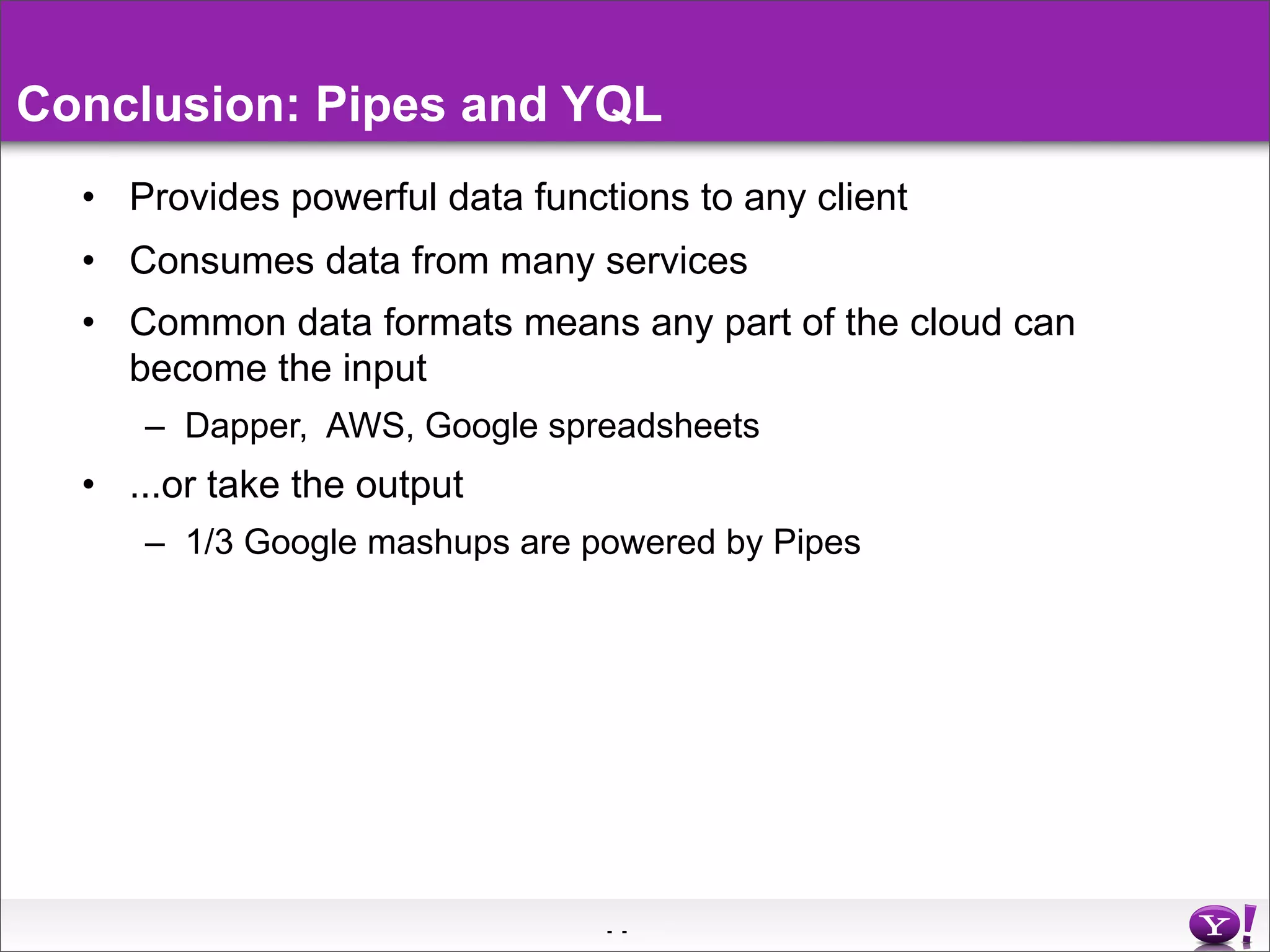 Yahoo Pipes Middleware In The Cloud