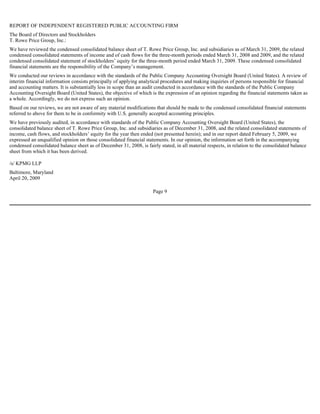 Price T Rowe Group Inc 