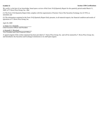 Price T Rowe Group Inc 