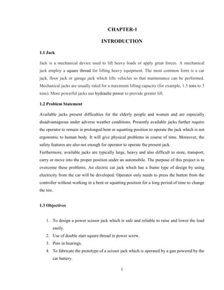 DESIGN AND FABRICATION OF A POWER SCISSOR JACK | PDF