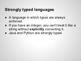 Comparison of Type Systems | PPT