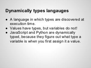Comparison of Type Systems | PPT