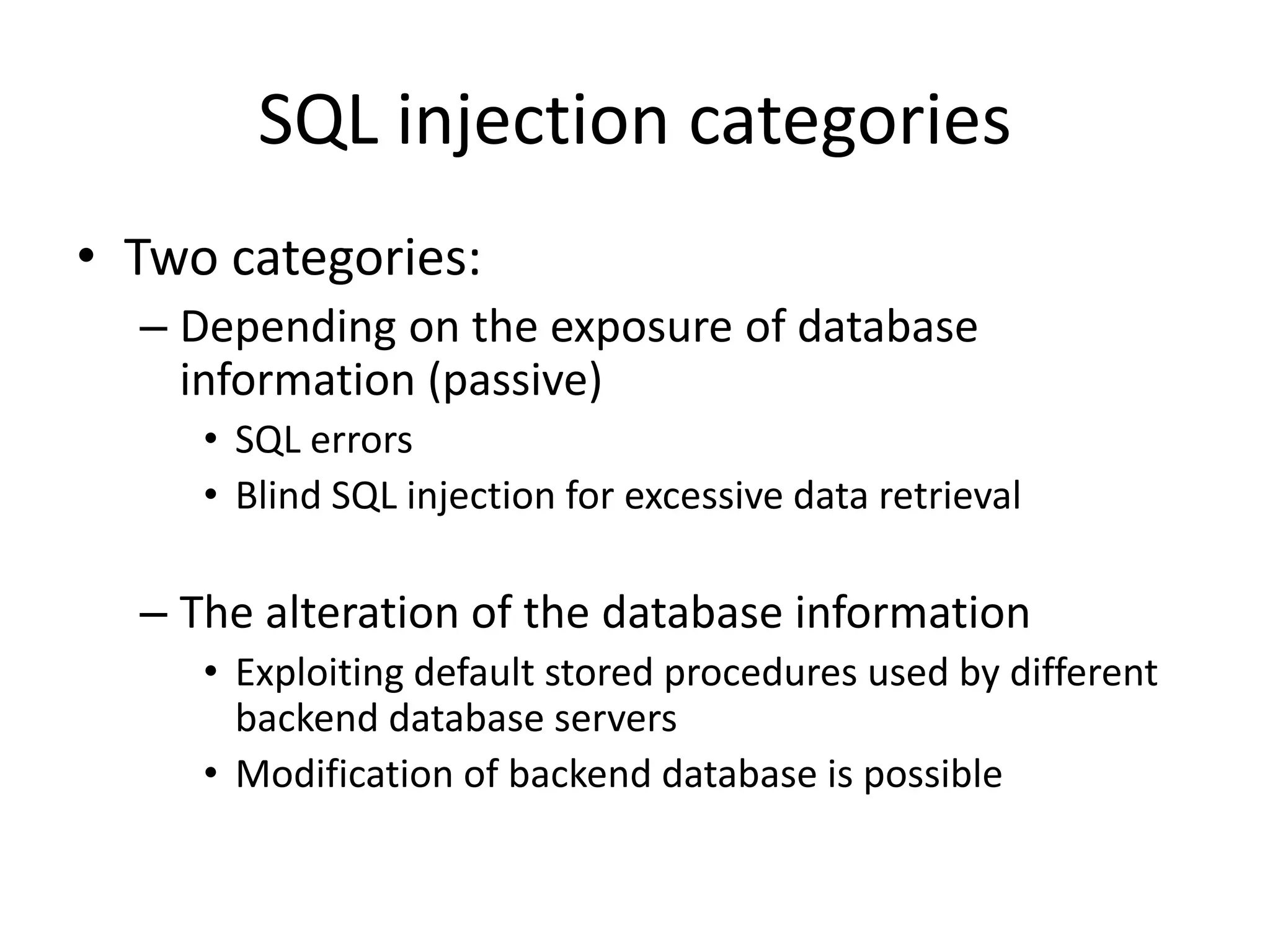 SQL injection | PPT