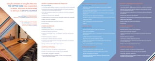 COMÉRCIO EXTERIOR
Columbia Trading
• Assessoria técnica: jurídica, ﬁscal e tributária.
• Gestão da cadeia de suprimentos.
• Logística internacional: preço, consolidação, transporte internacional
e seguros.
• Assessoria aduaneira e logística.
• Importação e trâmites aduaneiros no Brasil.
• Conceito de faturação nacional. Faturação diretamente do comprador
pelo fornecedor local.
• Design e desenvolvimento de projetos especiais.
LOGÍSTICA INTEGRADA
• Transporte nacional, recebimento e armazenamento.
• Gestão de inventário e outros serviços de valor agregado.
• Etiquetagem, embalagem e expedição.
• Distribuição desde centros próprios. Entrega no ponto de venda,
inclusive com escolta armada.
FOREIGN TRADE
Columbia Trading
• Technical advisory services: legal, tax and ﬁscal.
• Supply chain management.
• International logistics:prices,consolidation,international transportation
and insurance.
• Customs and logistic consultancy services.
• Importation and customs formalities in Brazil.
• Concept of national billing. Direct billing against the purchaser
by the local supplier.
• Design and development of special projects.
INTEGRATED LOGISTICS
• National transportation, receipt and storage.
• Inventory management and other added-value services.
• Labeling, packaging and shipping.
• Distribution from own centers. Delivery at the point of sale,
including armed escort.
GESTIÓN Y DESARROLLO DE PRODUCTO
The Cotton Road
• Consultoría,gestión de desarrollo y control de vestuario y accesorios.
• Asesoría técnica para la creación/adaptación de prendas de acuerdo
a las necesidades del cliente.
• Filtro de proveedores competitivos en Asia para las diversas categorías
de productos.
• Selección del fabricante más adecuado.
• Seguimiento y control local de la fabricación en la planta del proveedor.
• Rígido control de calidad.
• Diseño a medida de la estructura ﬁnanciera.
• Financiación.
COMERCIO EXTERIOR
Columbia Trading
• Asesoría técnica: jurídica, ﬁscal y tributaria.
• Gestión de la cadena de suministro.
• Logística internacional:precio,consolidación,transporte internacional
y seguros.
• Asesoría aduanera y logística.
• Importación y trámites aduaneros en Brasil.
• Concepto de facturación nacional. Facturación directa al comprador
por el proveedor local.
• Diseño y desarrollo de proyectos especiales.
LOGÍSTICA INTEGRADA
• Transporte nacional, recibimiento y almacenamiento.
• Gestión de inventario y otros servicios de valor agregado.
• Etiquetaje, embalaje y expedición.
• Distribución desde centros propios. Entrega en el punto de venta,
inclusive con escolta armada.
PRODUCT MANAGEMENT AND DEVELOPMENT
The Cotton Road
• Consultancy, development management and control of apparel
and accessories.
• Technical advisory services for the creation/adaptation of garments
according to the client’s needs.
• Filter of competitive suppliers in Asia for the many different categories
of products.
• Selection of the most adequate manufacturer.
• Localfollow-upandcontrolofthemanufacturingprocessatthesupplier’s plant.
• Rigid quality control.
• Design customized to the ﬁnancial structure.
• Funding.
SOLUCIÓN INTEGRAL O SOLUCIONES PARCIALES
THE COTTON ROAD PARA LA INDUSTRIA
DE LA MODA, APOYADA EN LA PLATAFORMA
DE SERVICIOS DEL GRUPO COLUMBIA
SOLUÇÃO INTEGRAL OU SOLUÇÕES PARCIAIS
THE COTTON ROADPARA A INDÚSTRIA
DA MODA, APOIADAS NA PLATAFORMA
DE SERVIÇOS DO GRUPO COLUMBIA
FULL SOLUTION OR PARTIAL SOLUTIONS BY
THE COTTON ROAD FOR THE FASHION INDUSTRY,
SUPPORTED BY THE COLUMBIA GROUP’S SERVICE PLATFORM
GESTÃO E DESENVOLVIMENTO DE PRODUTOS
The Cotton Road
• Consultoria,gestãododesenvolvimentoecontroledevestuárioeacessórios.
• Assessoria técnica para a criação/adaptação de artigos de vestuário
de acordo com as necessidades do cliente.
• Filtro de fornecedores competitivos na Ásia para as diversas categorias
de produtos.
• Seleção do fabricante mais adequado.
• Acompanhamento e controle local da fabricação na planta do fornecedor.
• Rígido controle de qualidade.
• Design sob medida para a estrutura ﬁnanceira.
• Financiamento.
 