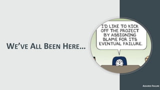 WE’VE ALL BEEN HERE…
ASSURED FAILURE
 
