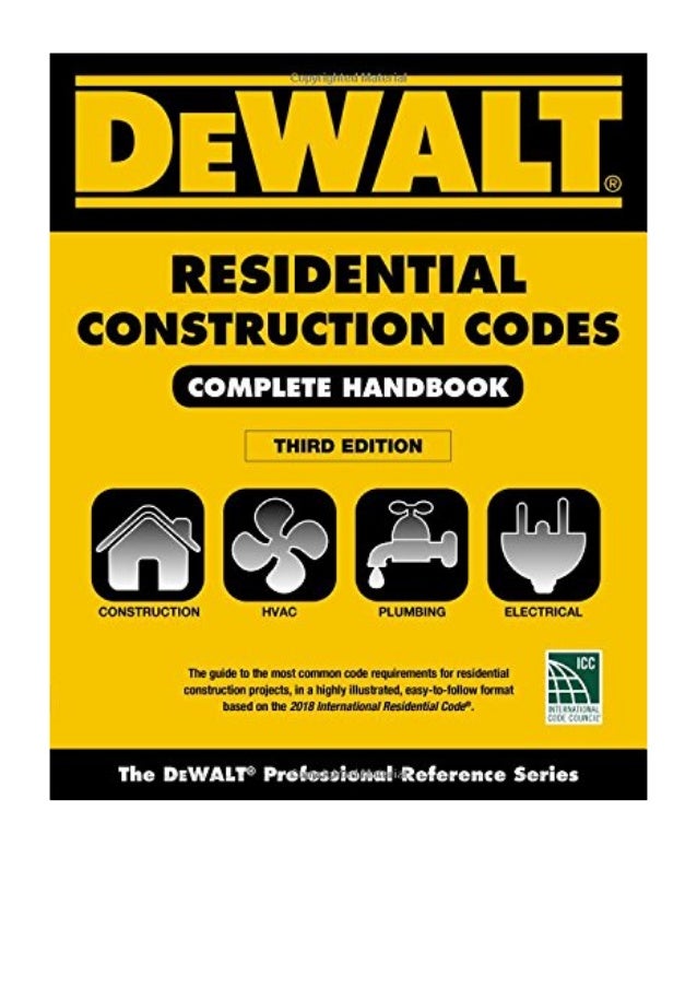 DEWALT 2018 Residential Construction Codes PDF Lynn Underwood