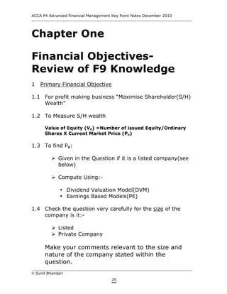 Example Po Acca 1338371173 acca-p4-key-point-notes-december-2010 | PDF