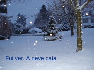 Fui ver. A neve caía 