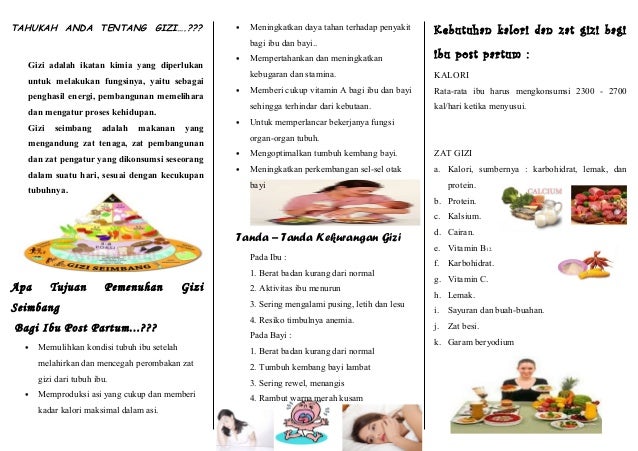 133943372 leaflet gizi ibu post partum ok 133943372 leaflet gizi ibu post partum ok