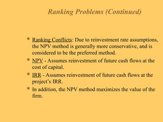 Npv Preferred Method Capital Budgeting Decision Making 01.ppt