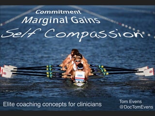 Elite coaching concepts for clinicians
Tom Evens
@DocTomEvens
 