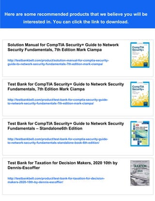 Solution Manual for CompTIA Security+ Guide to Network Security ...