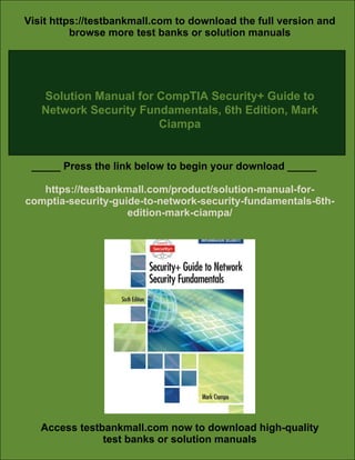 Solution Manual for CompTIA Security+ Guide to Network Security ...