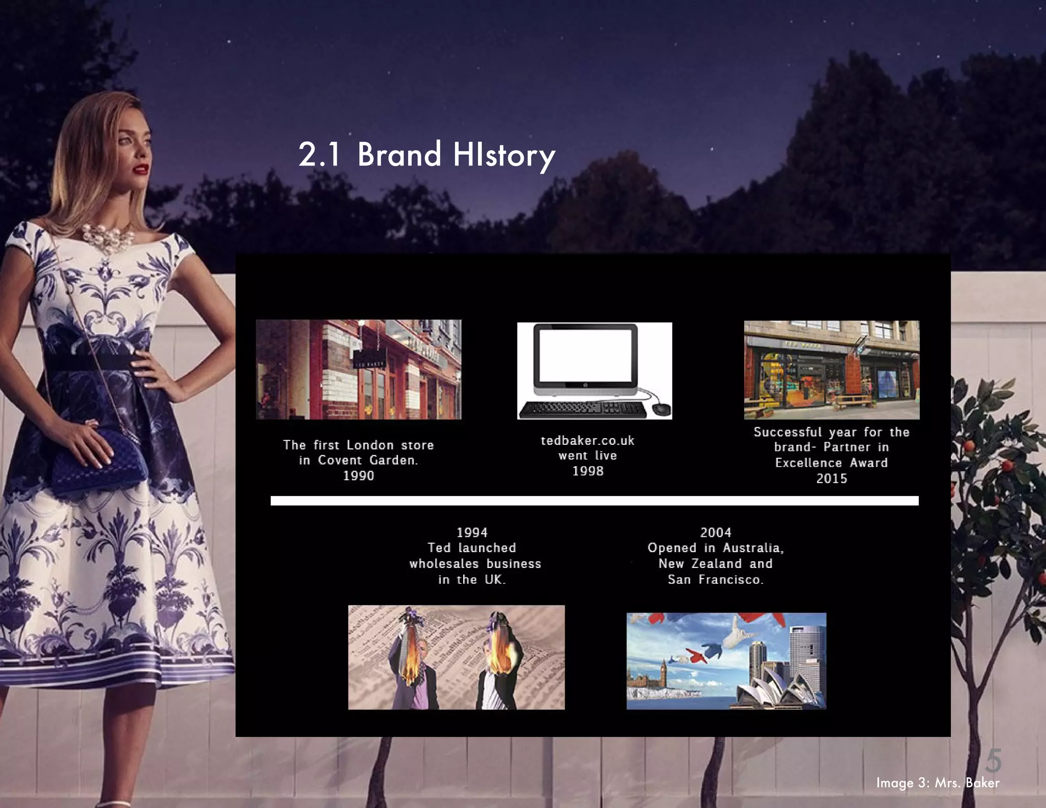 5
2.1 Brand HIstory
Image 3: Mrs. Baker
 