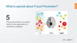 PAGE8
What is special about Fraud Prevention?
5Fraud prevention is a great
field for the application of
predictive analytics
 