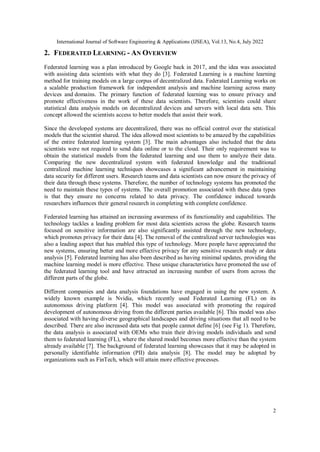 FEDERATED LEARNING FOR PRIVACY-PRESERVING: A REVIEW OF PII DATA ...