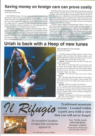 Outlook 14 Jan 1999 Uriah Heep (Article & Photo)