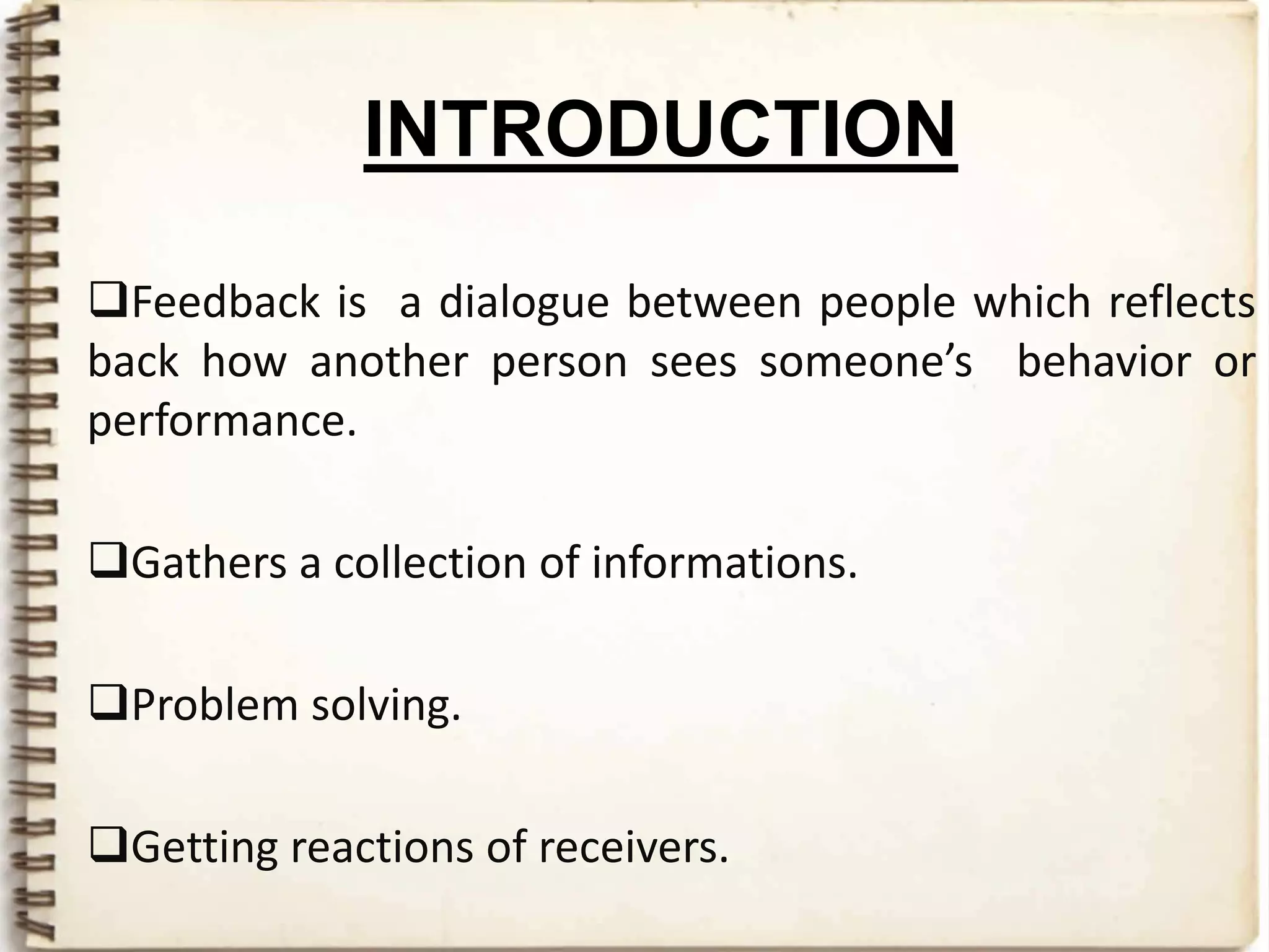 on line feedback system | PPTX
