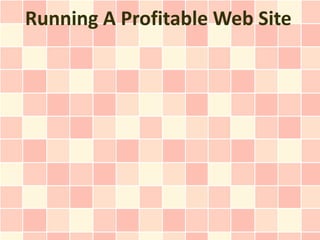 Running A Profitable Web Site
