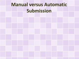 Manual versus Automatic Submission